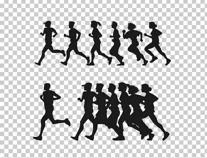 Running Silhouette 5K Run PNG, Clipart, 5k Run, Background Black, Black And White, Black Background, Black Hair Free PNG Download