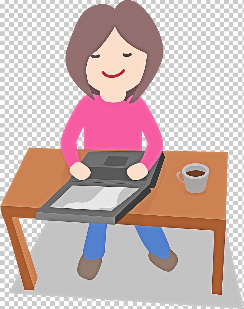 Cartoon Sitting Table Furniture Desk PNG, Clipart, Cartoon, Computer Desk, Desk, Furniture, Reading Free PNG Download