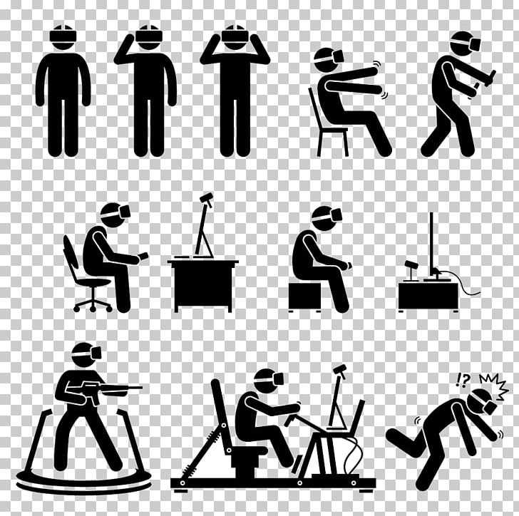 Virtual Reality Headset Computer Icons Graphics PNG, Clipart, Black And White, Computer, Game, Headset, Human Behavior Free PNG Download
