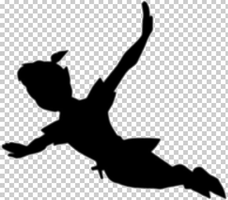 Peter Pan Tinker Bell Wendy Darling Captain Hook Silhouette PNG, Clipart, Artwork, Black And White, Captain Hook, Cartoon, Disney Free PNG Download