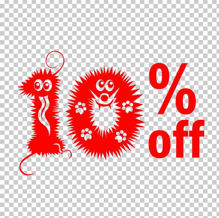 Cute Hairy Halloween 10% Off Discount Tag. PNG, Clipart, Area, Brand, Circle, Heart, Line Free PNG Download