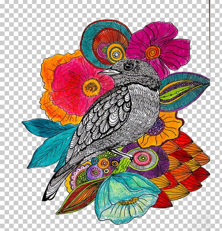 Drawing Color Pen Painting Illustration PNG, Clipart, Animals, Art, Behance, Bird, Birds Free PNG Download