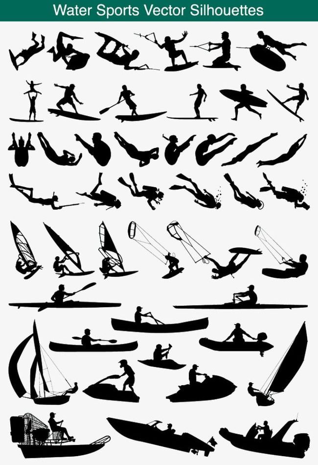 Water Sports Silhouette PNG, Clipart, Black, Image Clipart, Image Clipart, Silhouette Clipart, Silhouette Clipart Free PNG Download