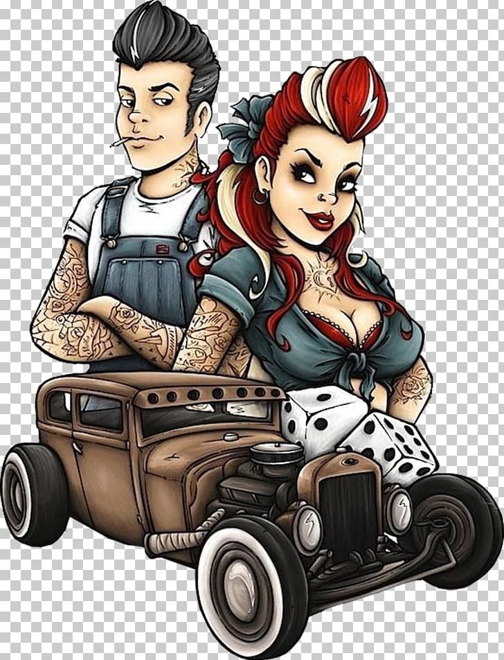 Rockabilly Pin-up Girl Psychobilly PNG, Clipart, Art, Automotive Design, Car, Cartoon, Drawing Free PNG Download