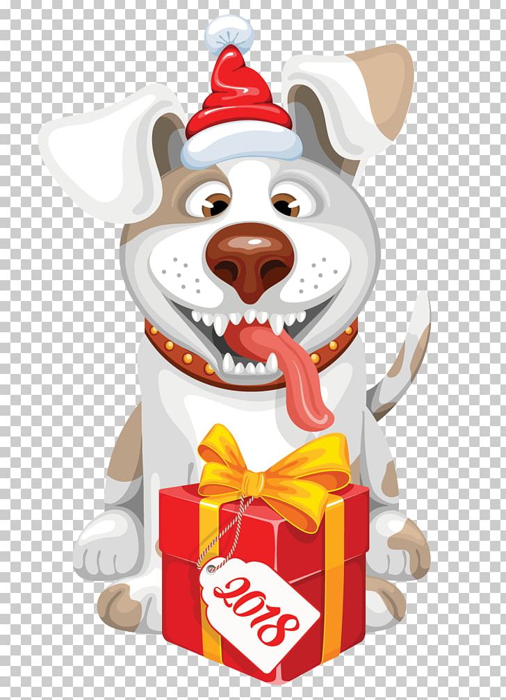Dog Santa Claus Chinese New Year PNG, Clipart, 2018, Animals, Chinese New Year, Christmas, Christmas Decoration Free PNG Download