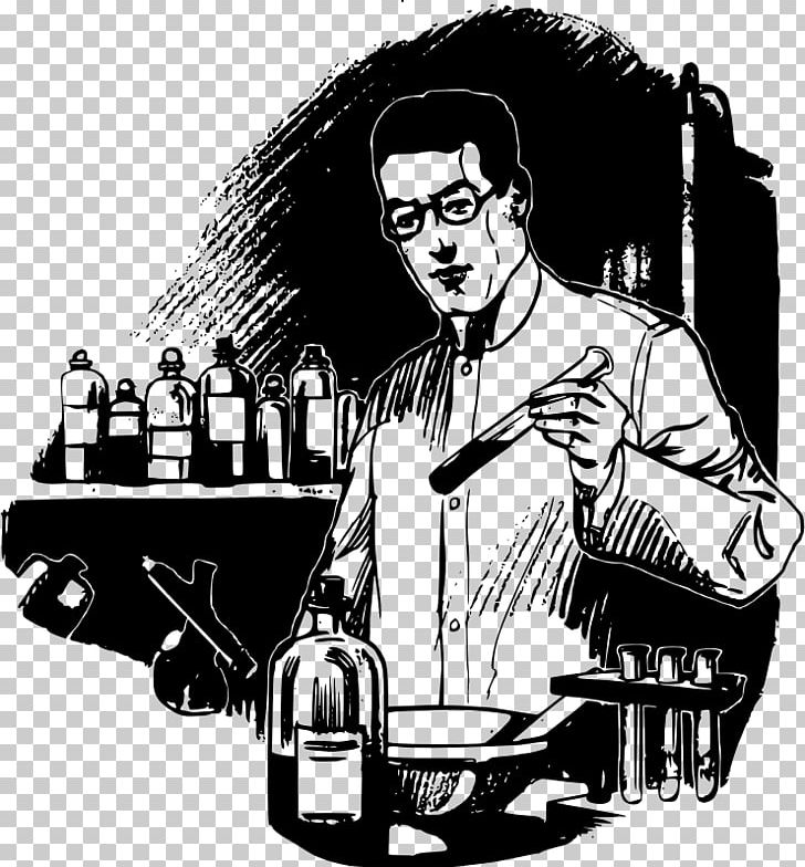 Beaker Scientist Test Tubes PNG, Clipart, Art, Beaker, Black And White, Cartoon, Chemistry Free PNG Download
