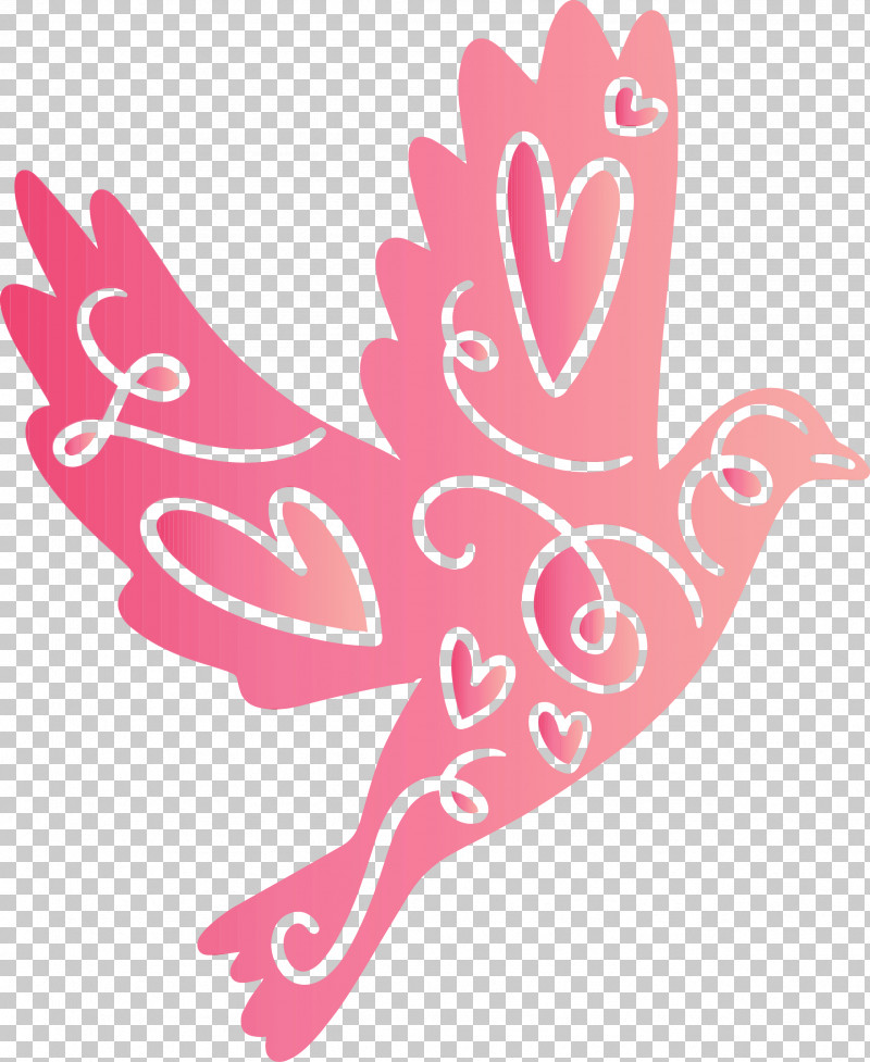 Pink Wing Sticker PNG, Clipart, Cartoon Bird, Cute Bird, Paint, Pink, Sticker Free PNG Download