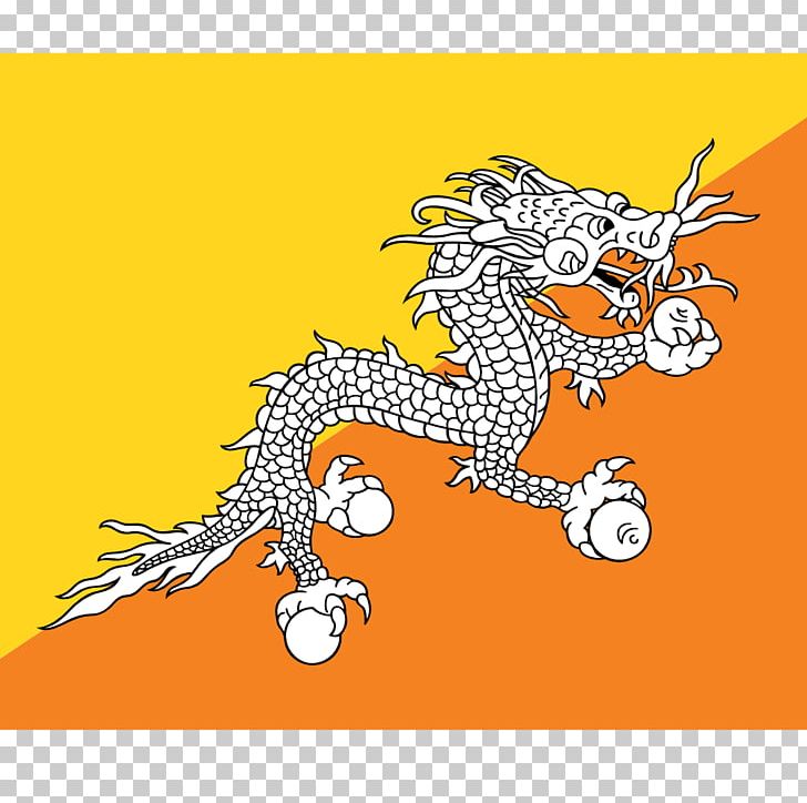 Flag Of Bhutan Flags And Capitals Map PNG, Clipart, Animal Figure, Area, Art, Bhutan, Cartoon Free PNG Download