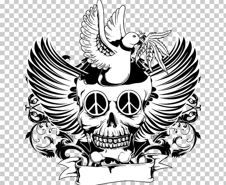 Sticker Wall Decal Skull PNG, Clipart, Bird, Black And White, Bone, Color, Decal Free PNG Download