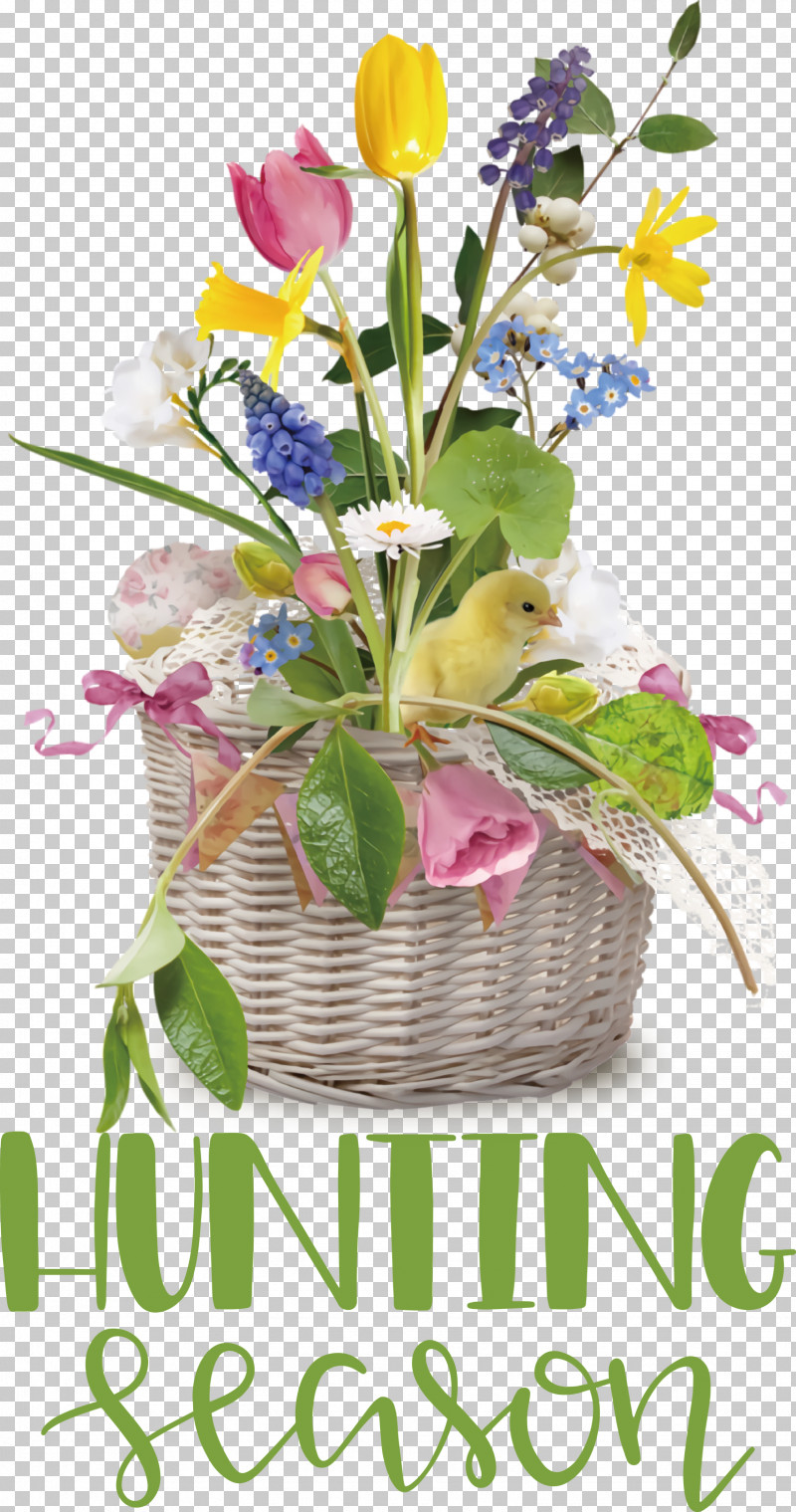 Hunting Season Easter Day Happy Easter PNG, Clipart, Artificial Flower, Cut Flowers, Easter Day, Easter Postcard, Floral Design Free PNG Download