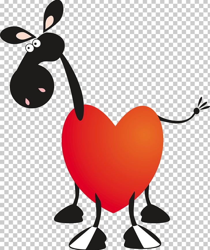 Valentine's Day Heart Donkey PNG, Clipart, Artwork, Beak, Donkey, Drawing, Encapsulated Postscript Free PNG Download