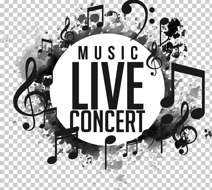 Music Poster Stock Illustration PNG, Clipart, Black And White, Brand, Circle, Communication, Concert Free PNG Download