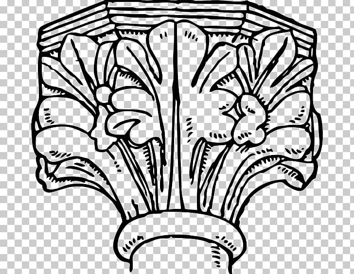 Gothic Architecture Decorated Period PNG, Clipart, Area, Art, Black, Black And White, Capital Free PNG Download
