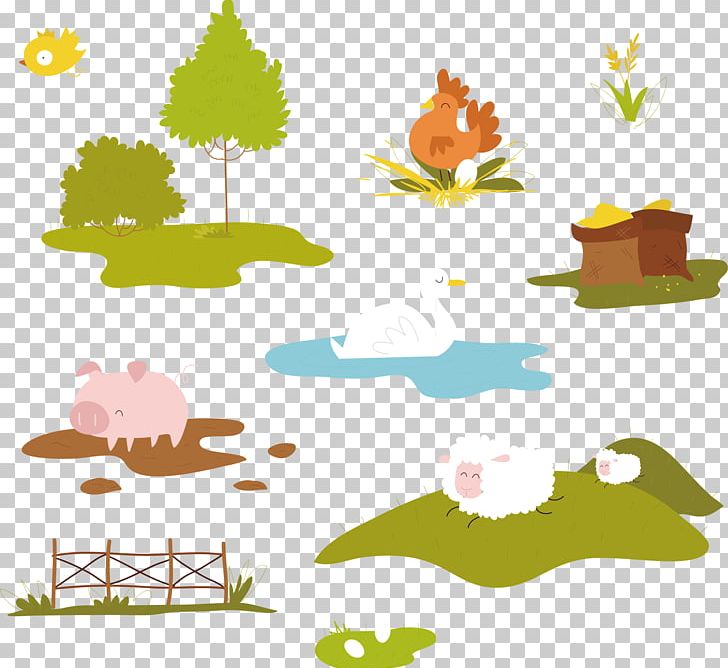 Cattle Sheep Farm Livestock PNG, Clipart, Agriculture, Artwork, Branch, Cartoon, Cock Free PNG Download