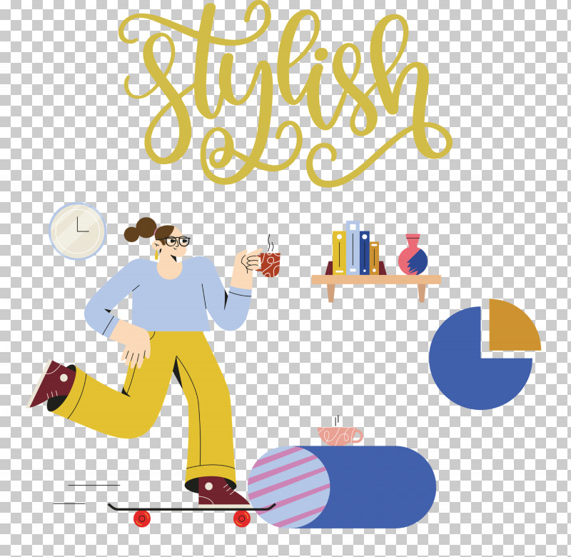 Stylish Fashion Style PNG, Clipart, Behavior, Cartoon, Fashion, Happiness, Line Free PNG Download