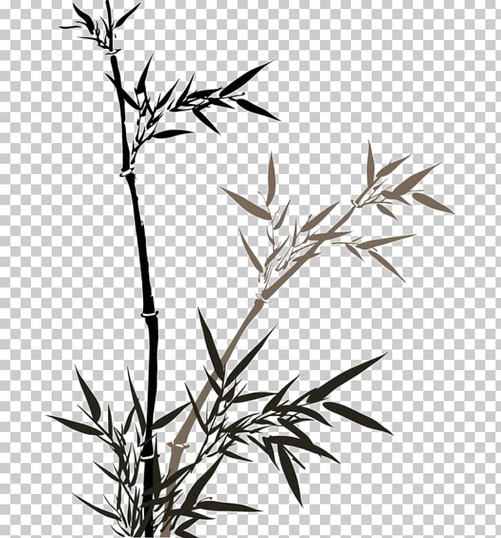 Bamboo Ink Wash Painting Chinese Painting Inkstick PNG, Clipart, Bamboo Material, Black And White, Branch, Chinoiserie, Flora Free PNG Download