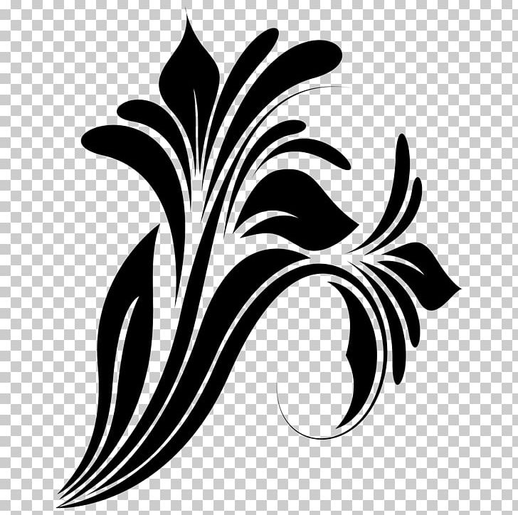 Floral Design Ornament Flower PNG, Clipart, Art, Beak, Black, Black And White, Drawing Free PNG Download