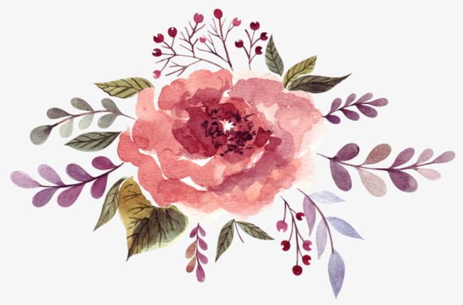 Watercolor Flowers PNG, Clipart, Cartoon, Flowers, Flowers Clipart, Hand, Hand Painted Free PNG Download