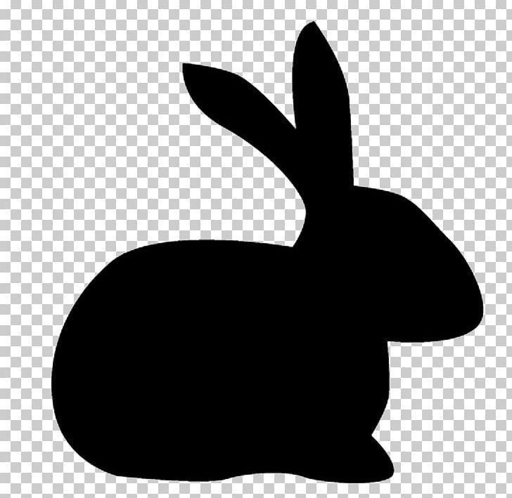 Domestic Rabbit Hare Silhouette PNG, Clipart, Animals, Black, Black And White, Domestic Rabbit, Hare Free PNG Download