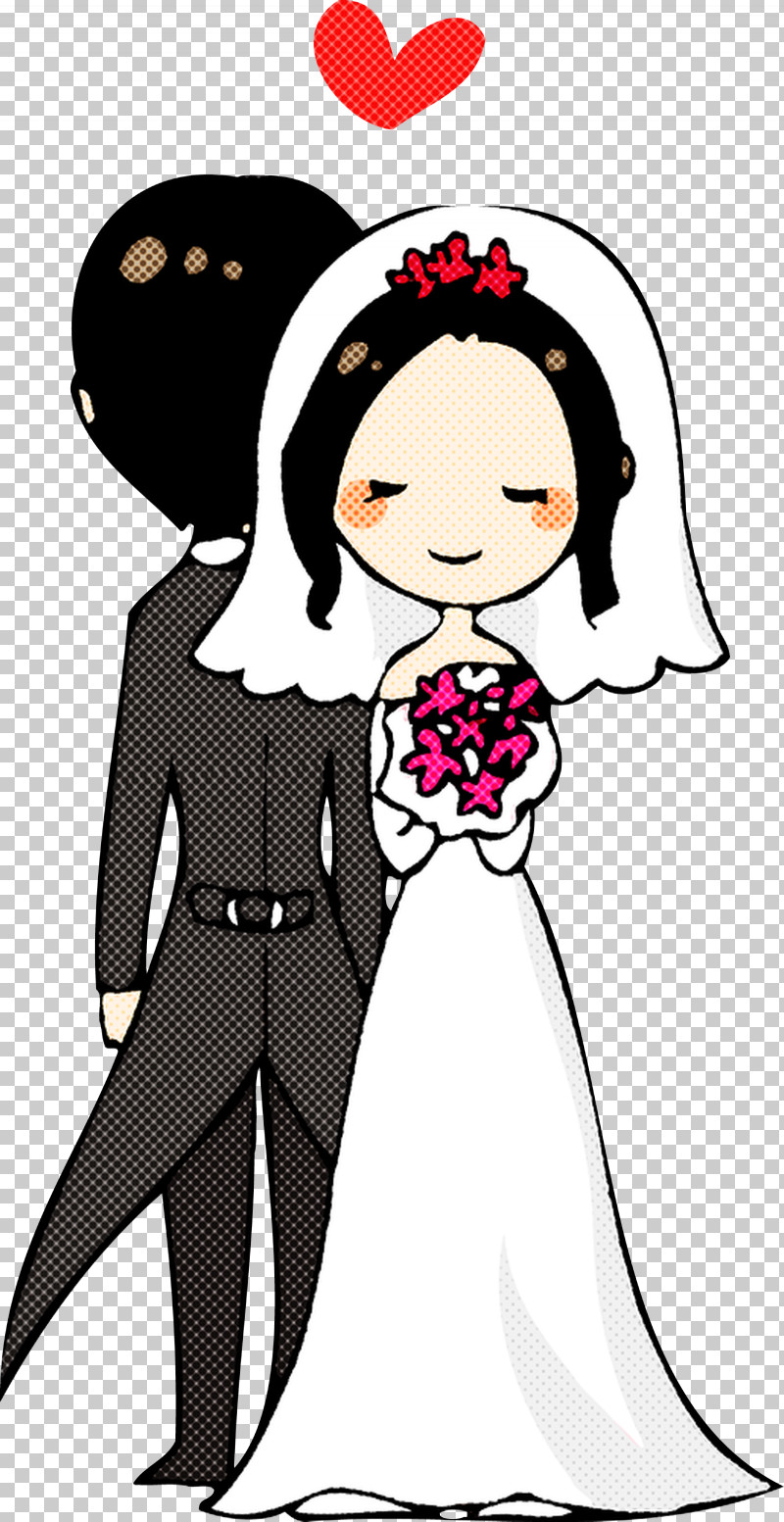 Cartoon Formal Wear Black Hair Tuxedo Bride PNG, Clipart, Black Hair, Bride, Cartoon, Formal Wear, Hime Cut Free PNG Download