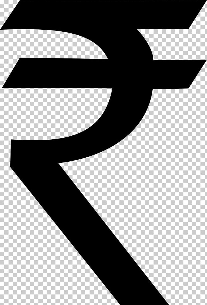 Indian Rupee Sign Symbol Foradian PNG, Clipart, Angle, Area, Artwork, Black, Black And White Free PNG Download