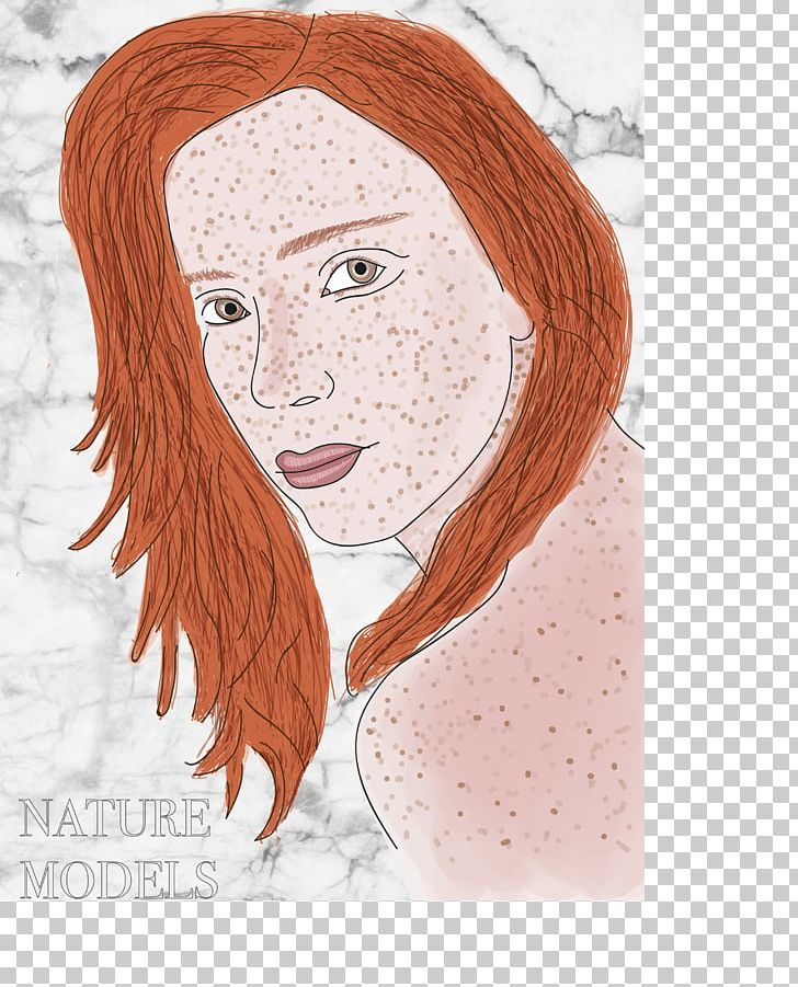 Hair Coloring Freckle Red Hair Brown Hair PNG, Clipart, Beauty, Brown Hair, Cheek, Drawing, Eyebrow Free PNG Download
