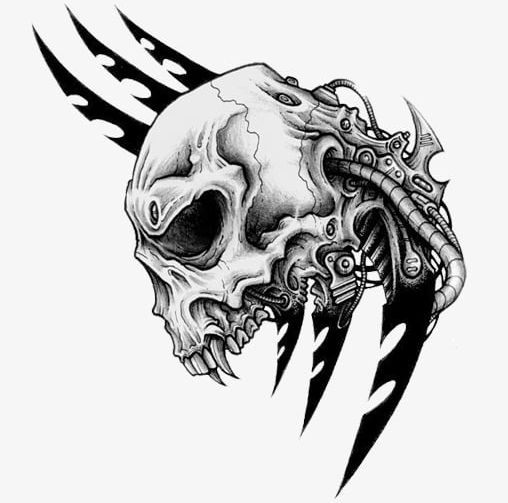 Skull Tattoo PNG, Clipart, Demon, Demon Head, Details, Evil, Head Free PNG Download