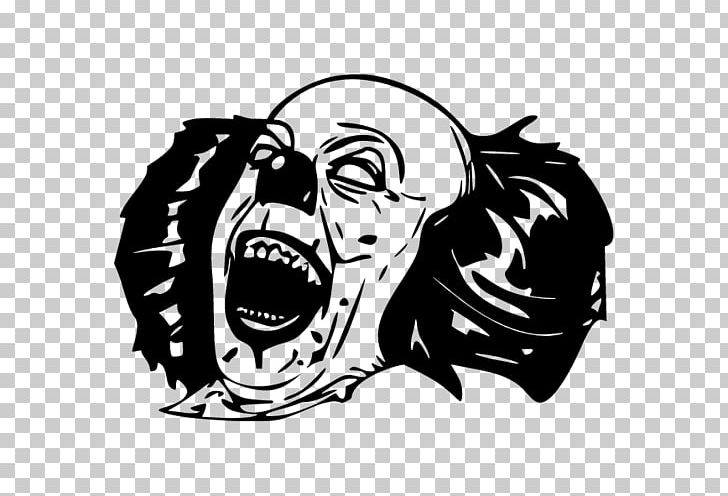 It Decal Sticker Evil Clown PNG, Clipart, Art, Black And White, Bumper Sticker, Face, Fictional Character Free PNG Download