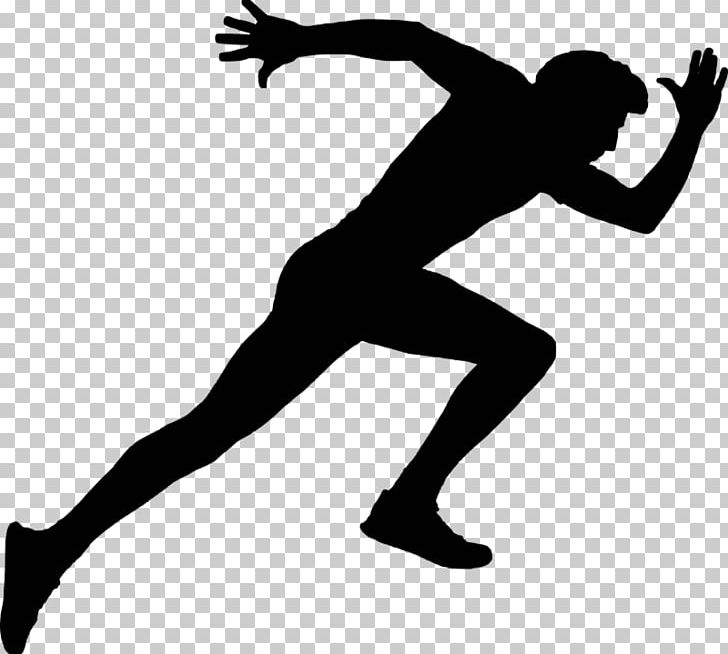 Silhouette Running Sprint PNG, Clipart, Animals, Arm, Black, Black And White, Drawing Free PNG Download