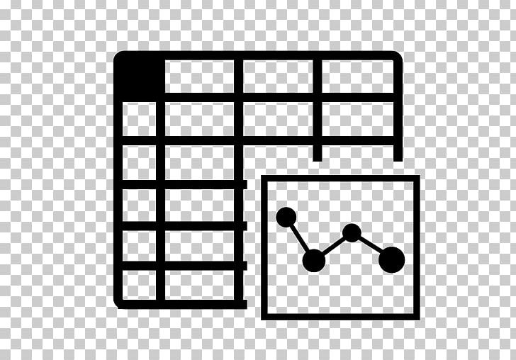 Spreadsheet Computer Icons Microsoft Excel PNG, Clipart, Angle, Area, Black, Black And White, Chart Free PNG Download