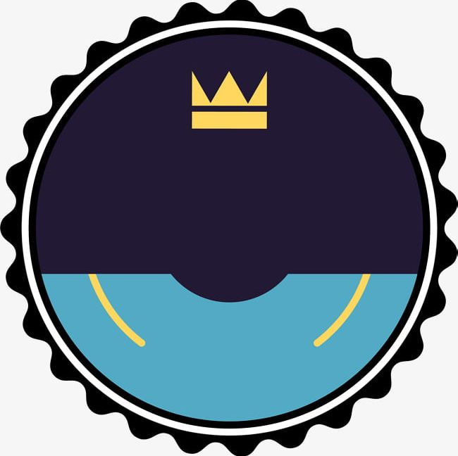 Dark Blue Simple Crown Circle PNG, Clipart, Badge, Blue, Blue Clipart, Blue Clipart, Circle Free PNG Download