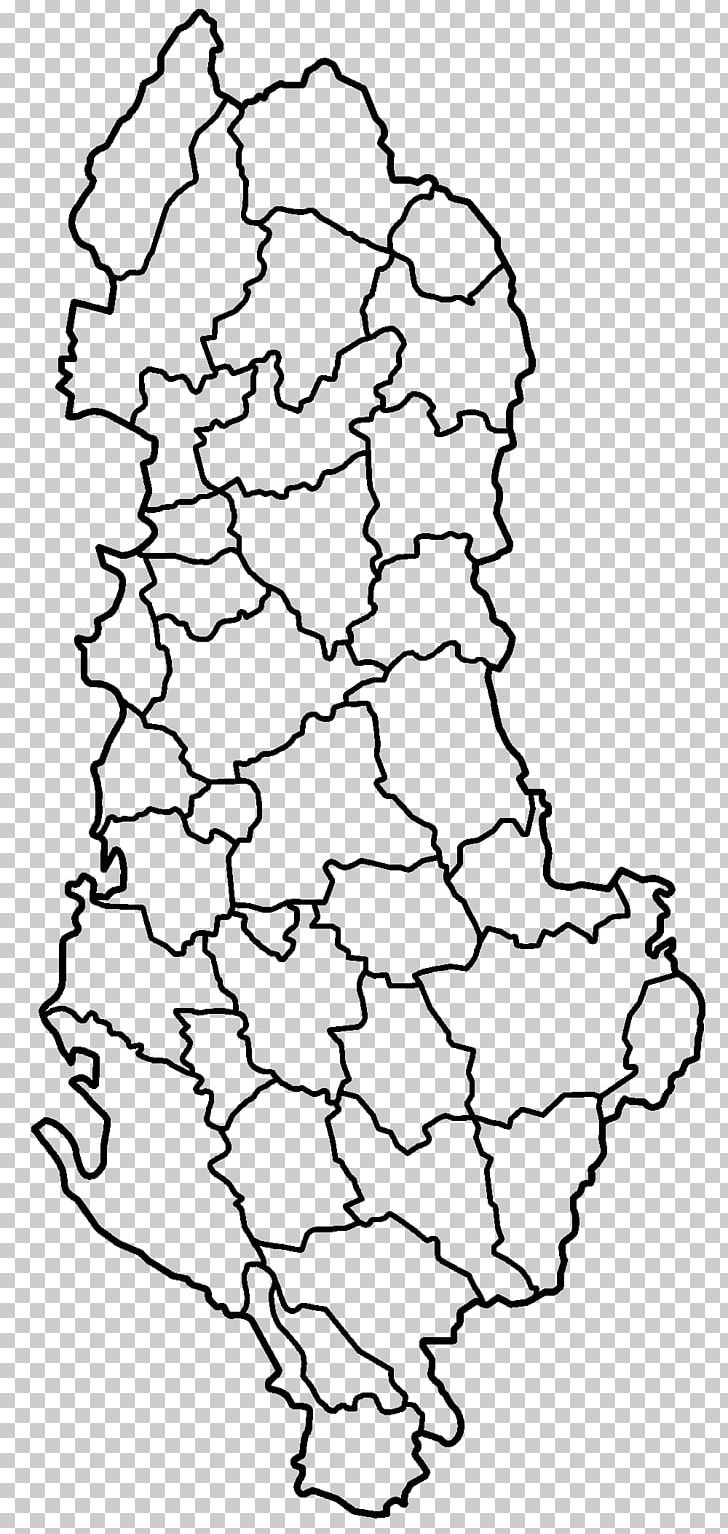 District Of Albania Wikipedia Blank Map PNG, Clipart, Albania, Albanian, Angle, Area, Black And White Free PNG Download
