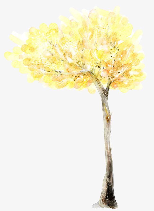 Hand Painted Watercolor Yellow Trees PNG, Clipart, Hand Clipart, Hand Clipart, Hand Painted, Hand Painted Trees, Painted Clipart Free PNG Download