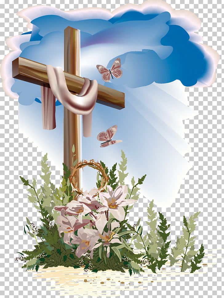 religious easter cross clipart