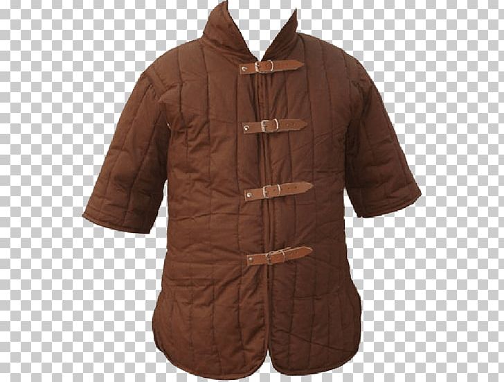 Gambeson Armour Body Armor Middle Ages Live Action Role-playing Game PNG, Clipart, Armour, Body Armor, Brown, Clothing, Coat Free PNG Download