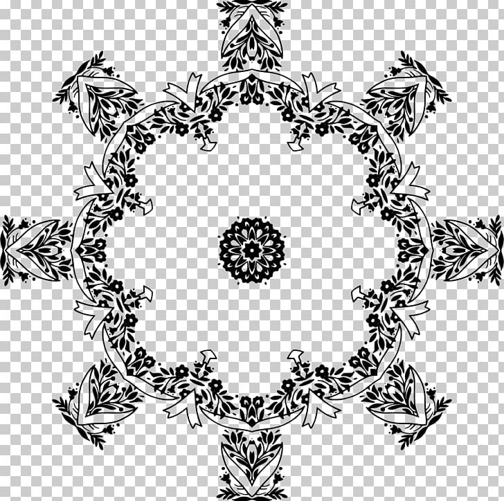 Snowflake Ornament Pattern PNG, Clipart, Area, Art, Black, Black And White, Circle Free PNG Download
