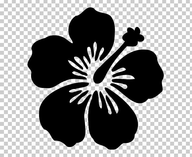 Silhouette Hawaiian Hibiscus Flower PNG, Clipart, Animals, Black And White, Decal, Flora, Floral Design Free PNG Download