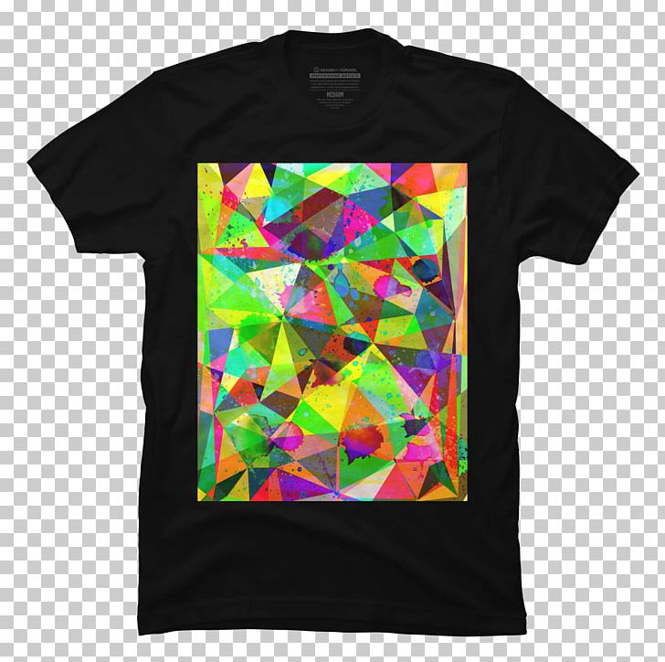 T-shirt Geometry Textile Watercolor Painting Geometric Abstraction PNG, Clipart, Abstract, Black, Brand, Clothing, Color Free PNG Download