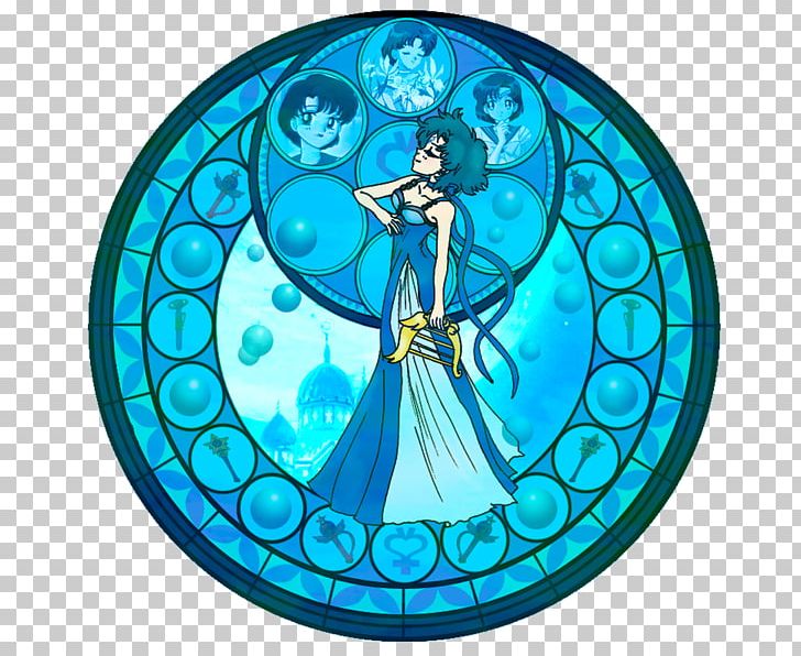 Window Stained Glass Sailor Mercury Sailor Moon PNG, Clipart, Anime, Chibiusa, Circle, Disney Princess, Fictional Character Free PNG Download