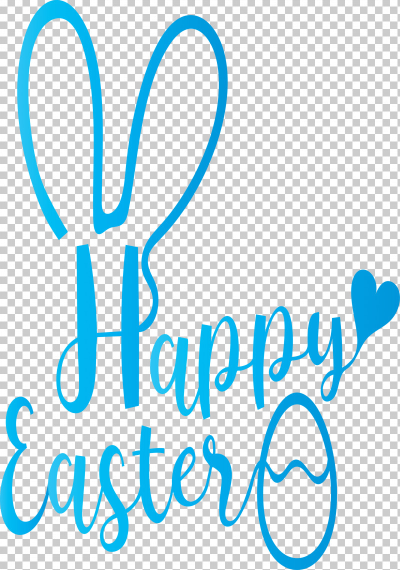 Happy Easter With Bunny Ears PNG, Clipart, Azure, Happy, Happy Easter With Bunny Ears, Line, Logo Free PNG Download