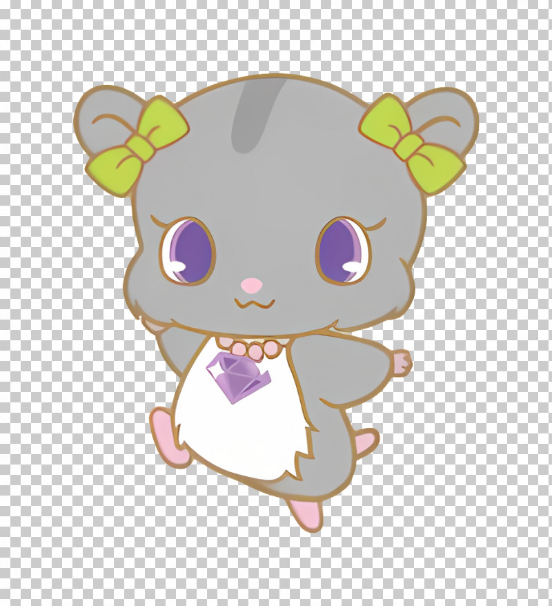 Jewelpets - Gray Animal With Purple Jewel PNG
