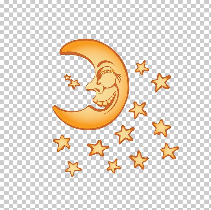 Yellow Stars Moon Night Sky PNG, Clipart, Christmas Star, Clip Art, Decorative Patterns, Download, Encapsulated Postscript Free PNG Download