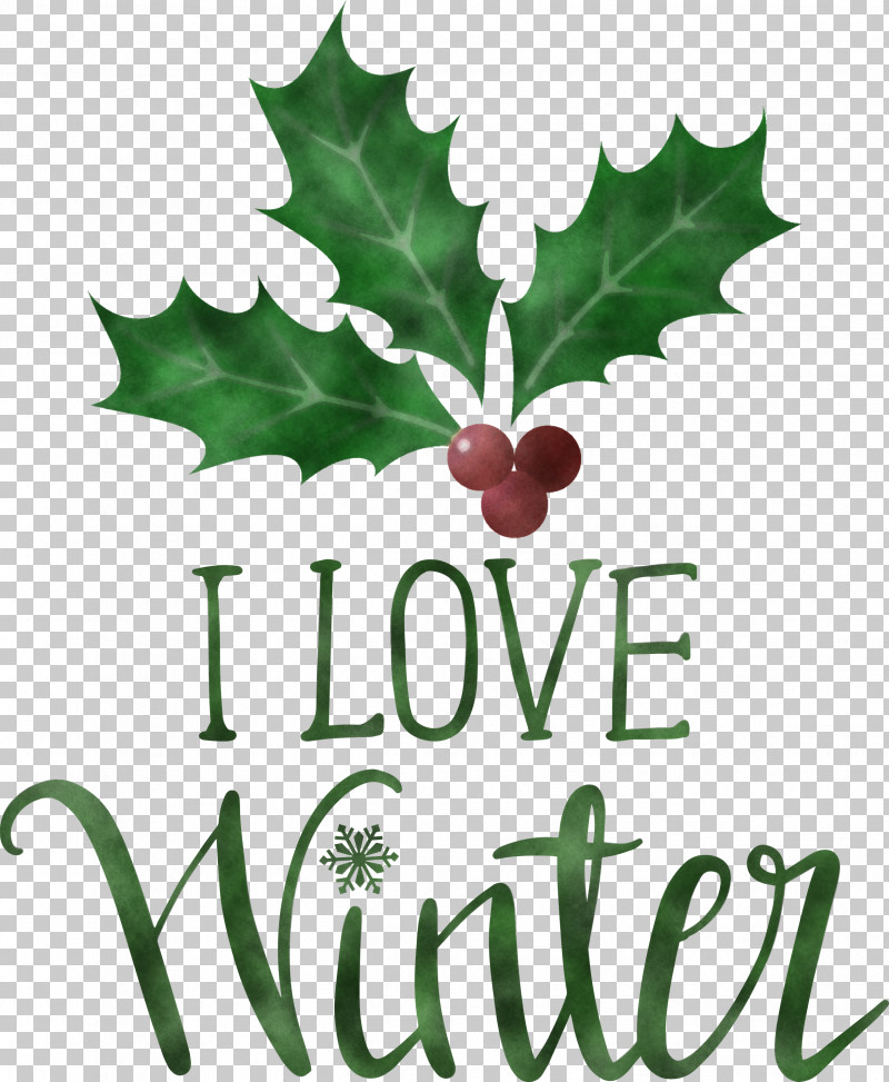 I Love Winter Winter PNG, Clipart, Aquifoliales, Biology, Fruit, Holly, I Love Winter Free PNG Download