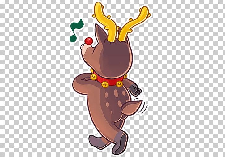 Reindeer Sticker Telegram Viber PNG, Clipart, Carnivoran, Cartoon, Deer, Drawing, Emoji Free PNG Download