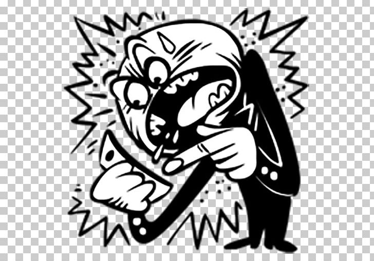 Telegram Sticker Black And White PNG, Clipart, Arts, Artwork, Black, Black And White, Cartoon Free PNG Download