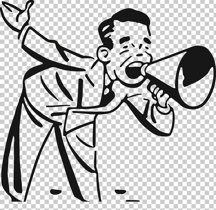 Megaphone PNG, Clipart, Art, Artwork, Black And White, Cartoon, Document Free PNG Download