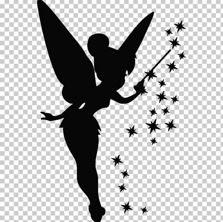 Sticker Tinker Bell Wall Decal Hatstand PNG, Clipart, Adhesive, Black And White, Butterfly, Child, Coat Hat Racks Free PNG Download