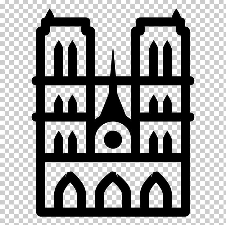 Notre-Dame De Paris Computer Icons Cathedral Church PNG, Clipart, Area, Black, Black And White, Brand, Cathedral Free PNG Download