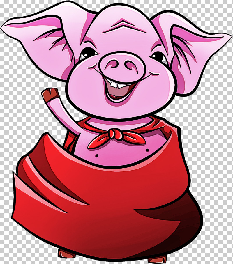 Cartoon Pink Suidae Snout Smile PNG, Clipart, Cartoon, Happy, Livestock, Magenta, Pink Free PNG Download