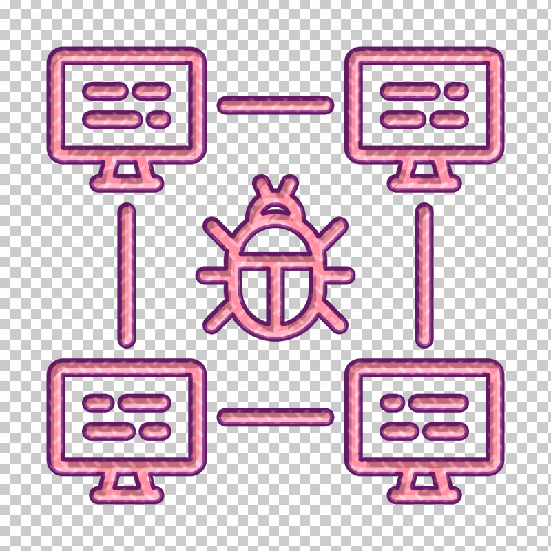Hacker Icon Bug Icon Data Protection Icon PNG, Clipart, Bug Icon, Data Protection Icon, Hacker Icon, Line, Pink Free PNG Download